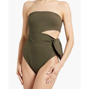 Zimmermann sculpt tie cutout swimsuit
